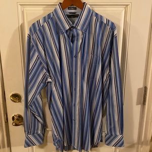 Striped Blue Dress Tommy Hilfiger Shirt XL